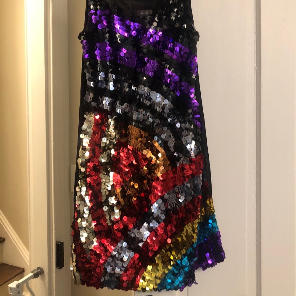 Sequined front dress
